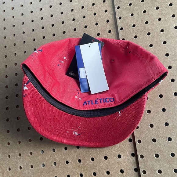 NWT FanInk Atletico Madrid FT-90 Pro Fitted Hat Cap Gallery Red 7 1/4 Men SAMPLE - Picture 6 of 11